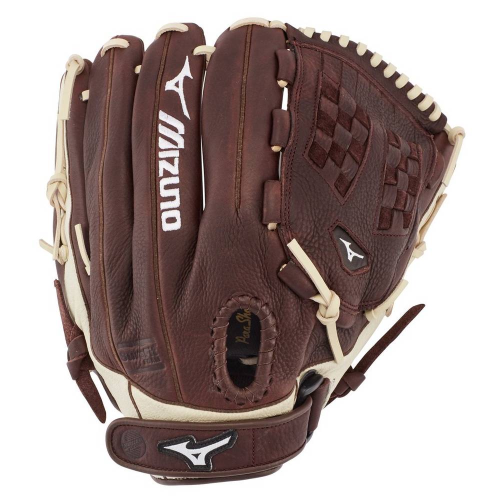 Damske Rukavice Mizuno Frachise Series Fastpitch 12.5" Softball Káva/Strieborne Vypredaj YGDW98273